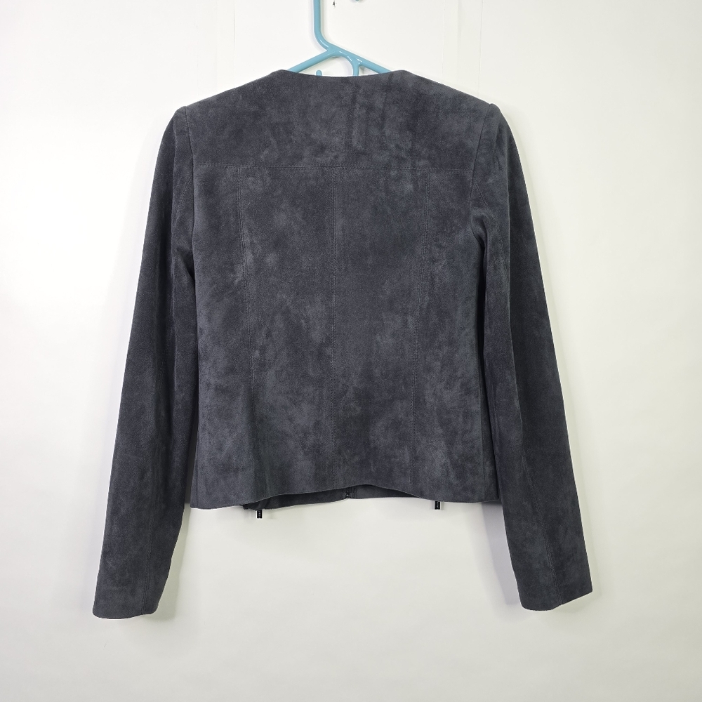 Calvin Klein Gray Faux Suede Jacket - Picture 3 of 10